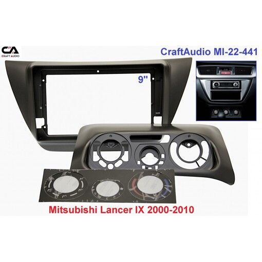 Рамка переходная CraftAudio MI-22-441 MITSUBISHI Lancer IX 2000-2010 9&quot;