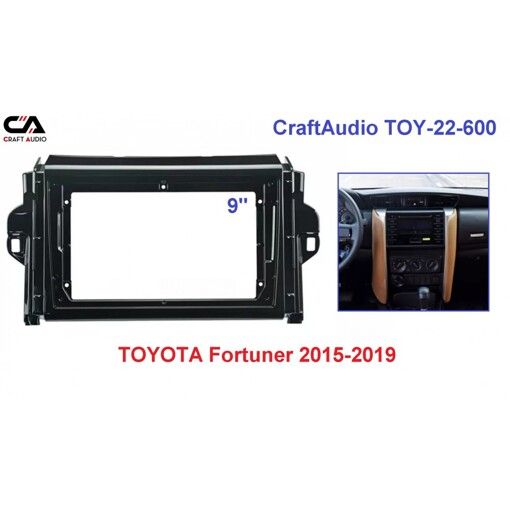 Рамка перехідна CraftAudio TOY-22-600 TOYOTA Fortuner 2015-2019 9&quot;