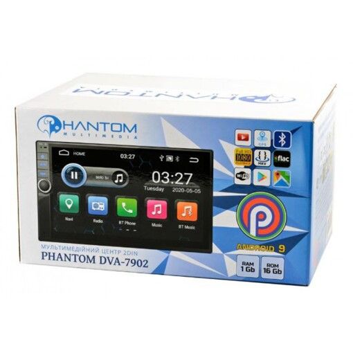 Мультимедіа 2-DIN Phantom DVA-7902 (без приводу)