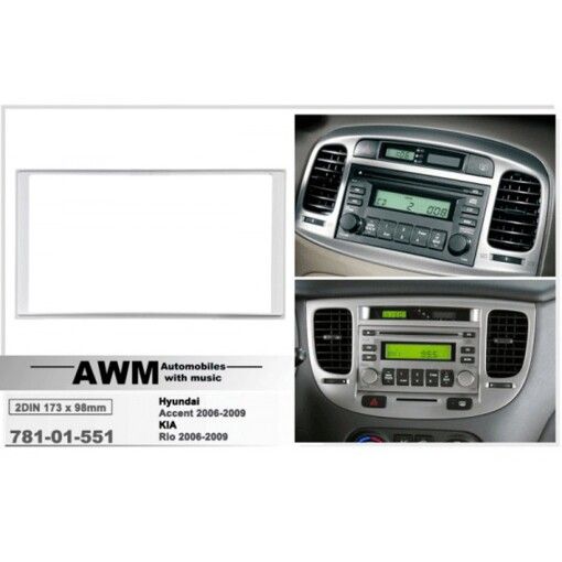 Рамка перехідна AWM 781-01-551 Hyundai Accent, Kia Rio