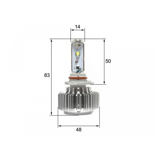 Світлодіодні лампи Sho-Me HB3 (9005) 6000K 20W LED G1.3 (2шт)