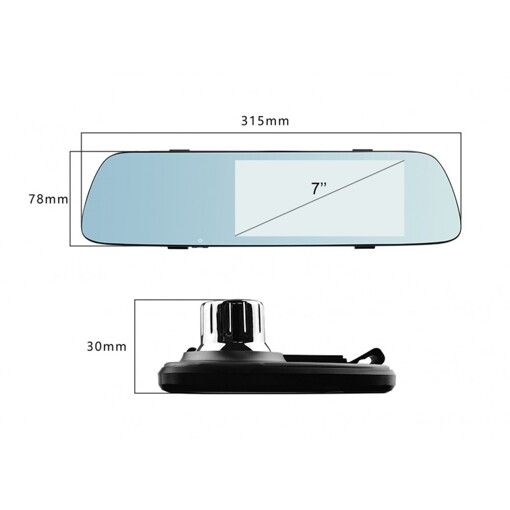 Дзеркало заднього виду із вбудованим Full HD відеореєстратором Celsior DVR M2