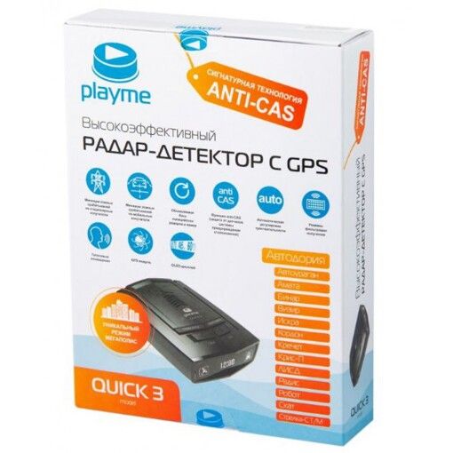 Радар-детектор Playme Quick 3 GPS