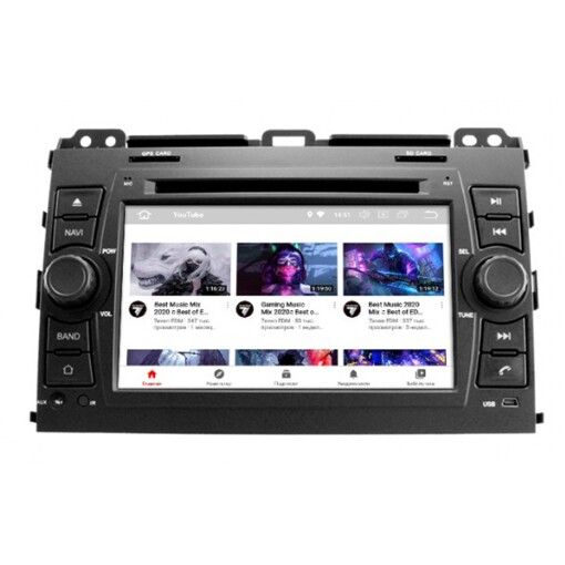 Штатная магнитола Gazer CM6007-TYT Toyota Prado (J120) 2002-2009