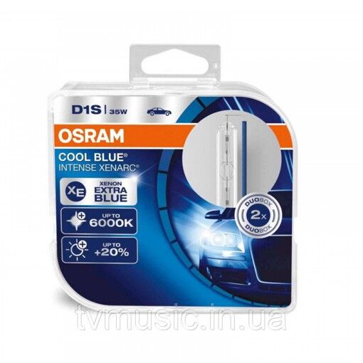 Лампа ксенонова Osram D1S 66140CBI-HCB-DUO Cool Blue Intense +20 2 шт