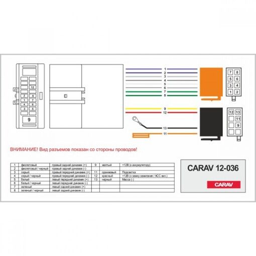 Перехідник Авто-ІSO Carav 12-036 Opel, Dacia, Smart, Nissan, Subaru, Renault