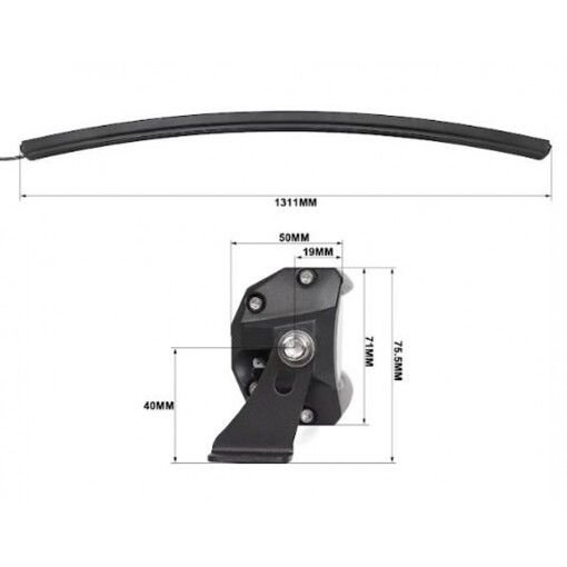 Светодиодная фара дальнего света Aled 49E310 600W 6000K (1шт.)