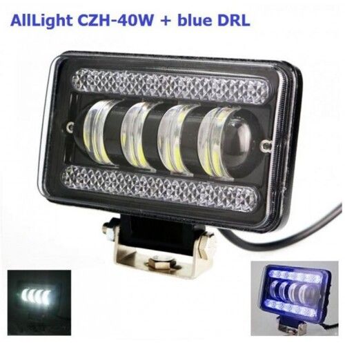 Світлодіодна фара ближнього світла AllLight CZH-40W+Blue DRL
