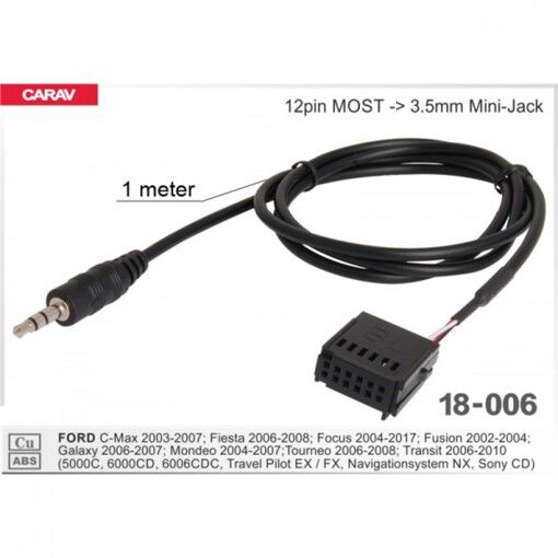 Кабель AUX Carav 18-006 Ford 2004+ / 12pin