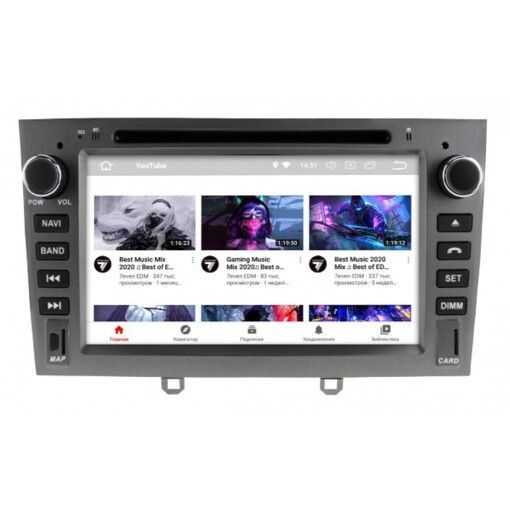 Штатная магнитола Gazer CM6007-408W Peugeot 408 (2010-2013)