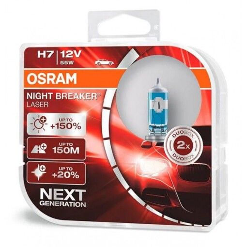 Лампа галогенная Osram 64210NL H7 Night Breaker Laser NG +150% 55W 12V PX26d HardDuopet