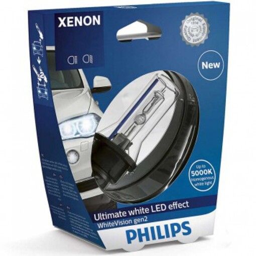 Лампа ксенонова PHILIPS D1S 85415WHV2S1 WhiteVision gen2 5000K