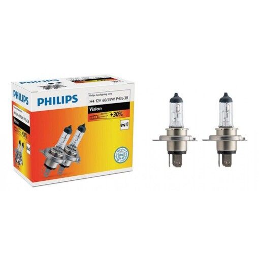 Лампа галогенная Philips H4 12342PRC2 60/55W P43t Premium 2 шт
