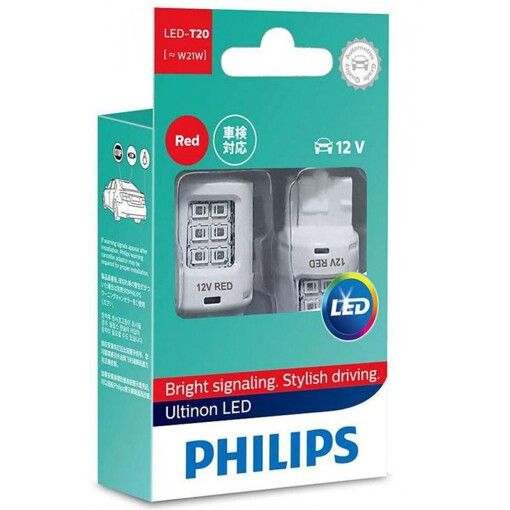 Габарит LED Philips W21W Ultinon 12V 11065ULRX2 Red (2шт.)