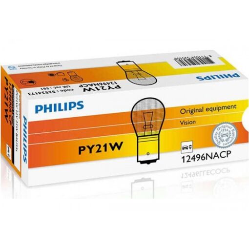 Лампа накаливания PHILIPS 12496NACP PY21W 12V 21W BAU15s 10 шт