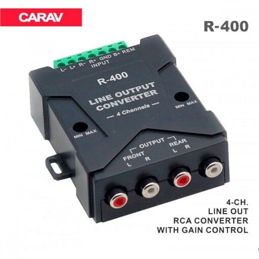 Конвертор рівня сигналу Carav R-400 (2 канали, регулювання)