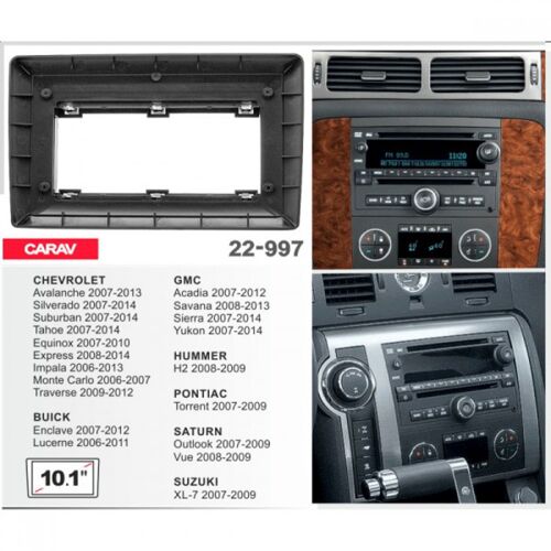 Рамка переходная Carav 22-997 GMC, Buick, Hummer, Saturn, Suzuki, Pontiac, Chevrolet