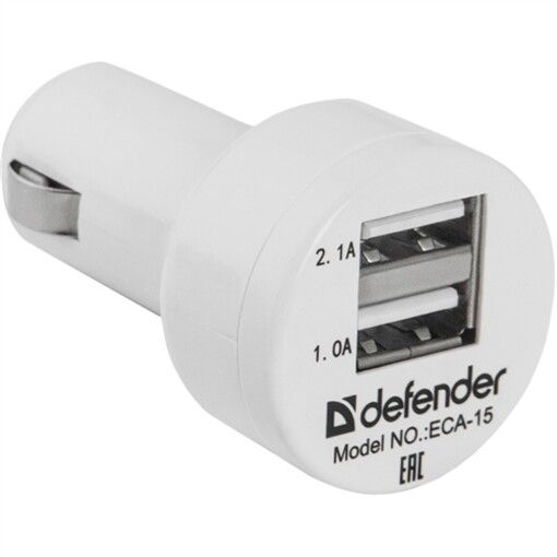 Зарядное устройство USB DEFENDER ECA-15 5V/2А+1A USB