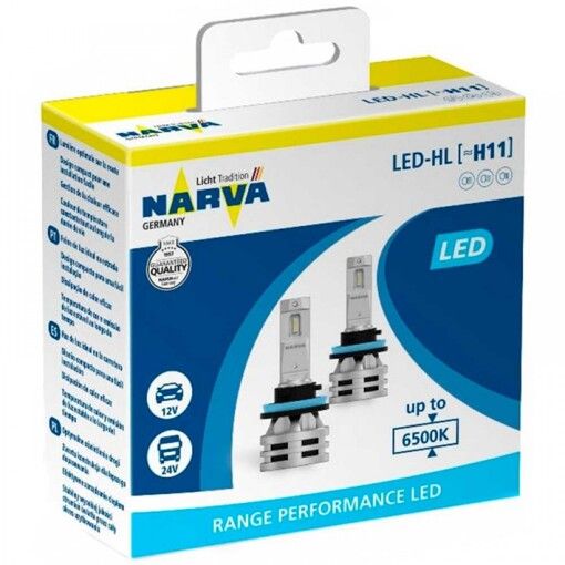 Лампы светодиодные Narva H8/H11/H16 6500K 12-24W 180363000