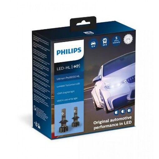 Лампи світлодіодні PHILIPS LED H7 Ultinon Pro9000 + 250% 12/24V 18W