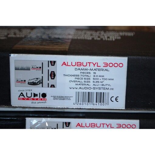Вібропоглинаючий матеріал Audio-System Alubutyl 3000 3.0 мм (0,7х0,5)