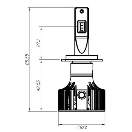 Світлодіодні лампи ALed X H7 6000K 35W XH7C08 (2шт)