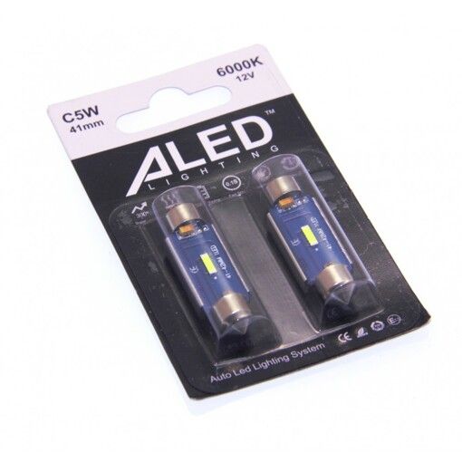 Габарит LED ALed C5W 41мм Canbus Festoon White (2шт.)