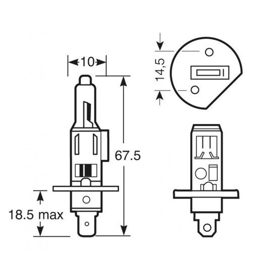 Лампа галогенна RING H1 R448 12V 55W