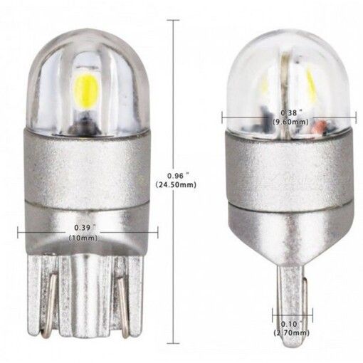 Габарит LED IDIAL 481 T10 3030 2SMD/200LM 1W 6000K 12V CANBUS бл. (2шт)