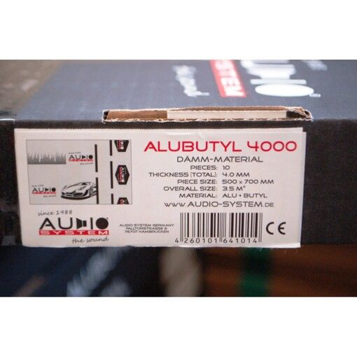 Вібропоглинаючий матеріал Audio-System Alubutyl 4000 4.0 мм (0,7х0,5)