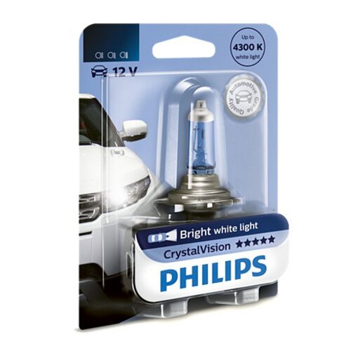 Лампа галогенна PHILIPS 9005 CVB1 HB3 65W 12V P20d CrystalVision 9005CVB1