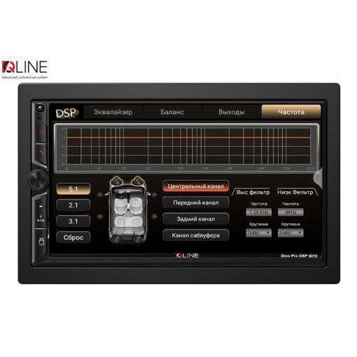 Мультимедиа 2-DIN Qline DinoPro DSP 9010  Android 10 4/64 OLED