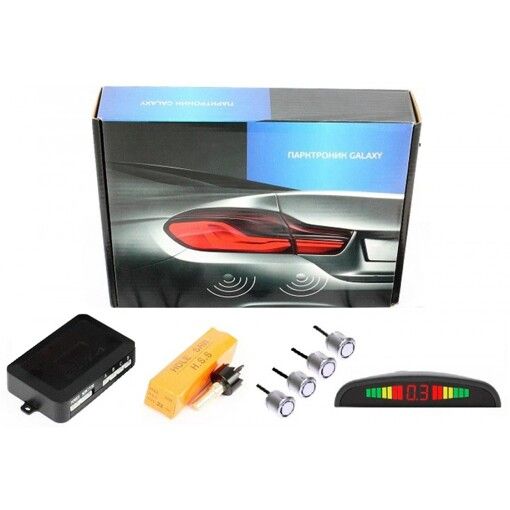 Парктроник Galaxy PS4-01 LED сереб