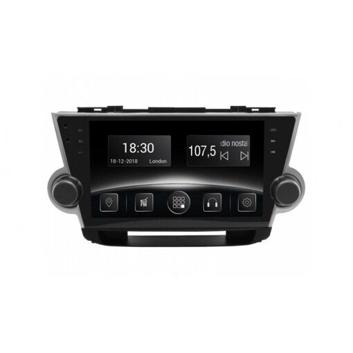 Штатная магнитола Gazer CM6510-XU40 Toyota Highlander (XU40), 2008-2015