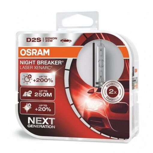 Ксенонова лампа Osram D2S 66240XNL-DUO Night Breaker Laser +200% 2 шт