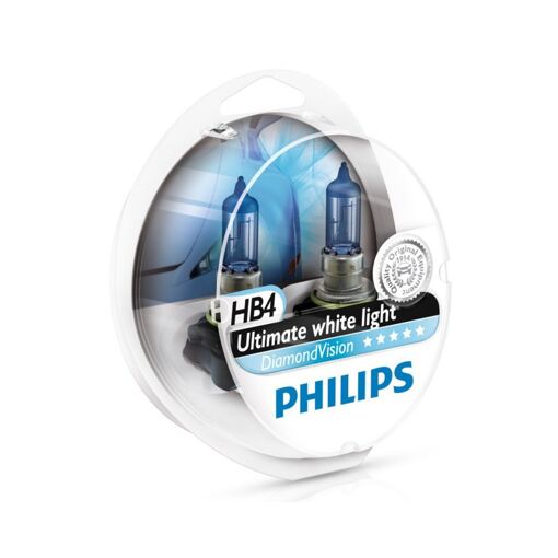 Лампа галогенна Philips HB4 Diamond Vision 2шт/блістер 9006DVS2