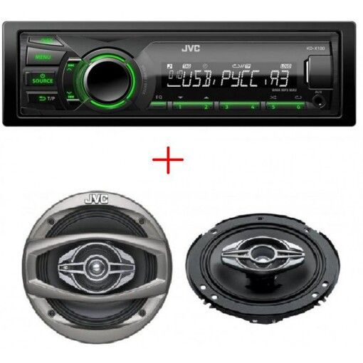 Медіа-ресивер JVC KD-X100EE + Акустика JVC CS-HX638U