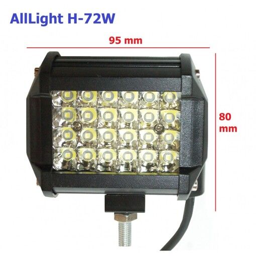 Светодиодная фара дальнего света AllLight H-72W