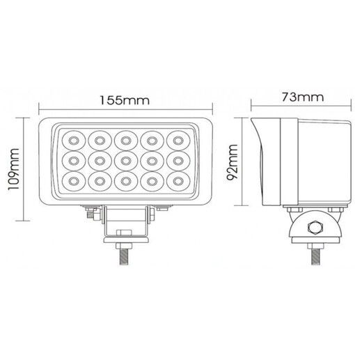 Светодиодная фара дальнего света LightX RCJ-60345CF