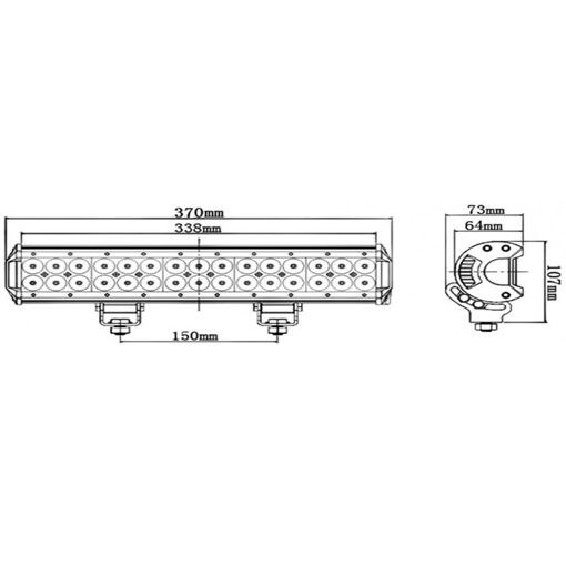 Светодиодная фара дальнего света LightX RCJ-1502090C