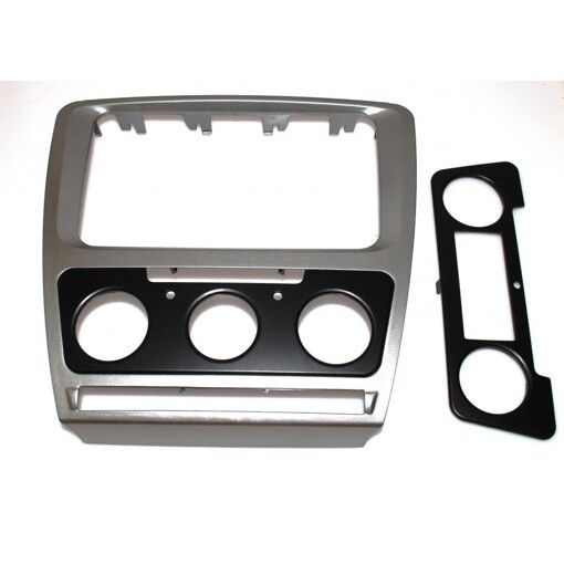 Рамка переходная Original Skoda Octavia A5 2004-2013 Silver Climat+Conditioner