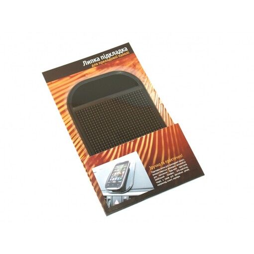 Коврик антискользящий на торпедо 145х85 мм черный