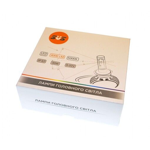 Світлодіодні лампи SVS S1 H3 5000K 4000Lm (2 шт)