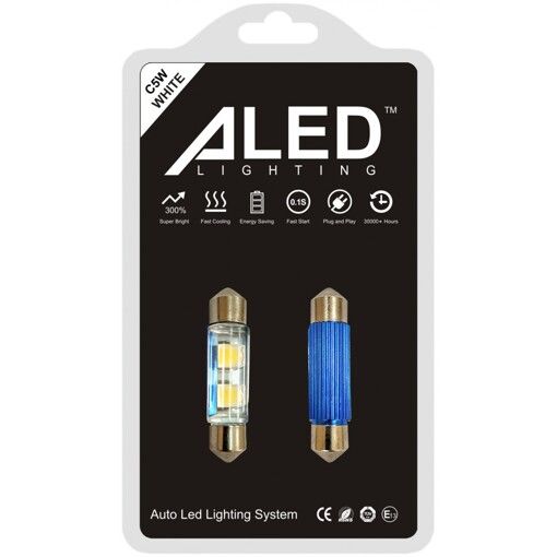 Габарит LED ALed Festoon (C5W) 36мм Wh(2шт)