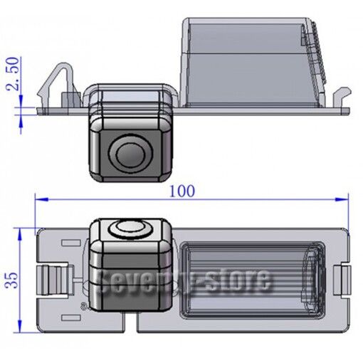 Камера заднього виду iDial CCD-202 FIAT, Alfa Romeo 159 (05-11), Doblo I (00-10), 500L (330) (12+), Doblo II (10-22), Giulietta (940) (10-20)
