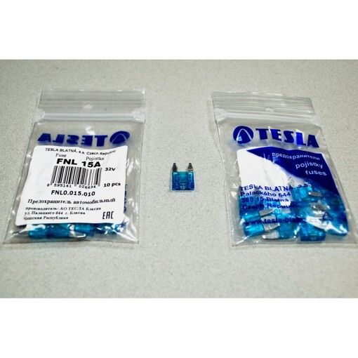 Предохранитель TESLA FNL0.015.010 GLOW MINI 15A /10шт LED индикатор