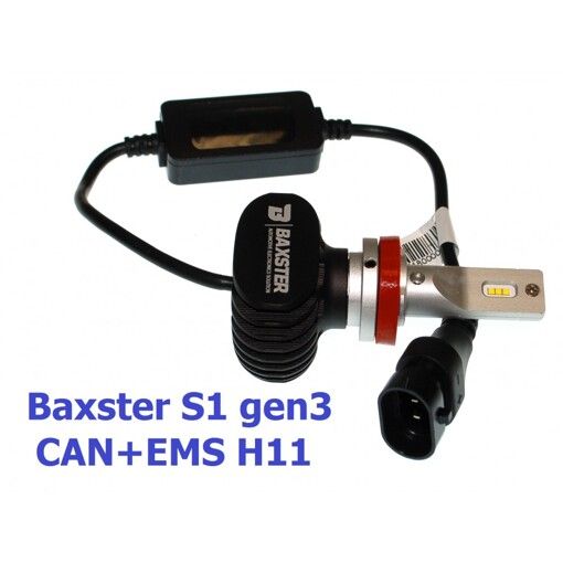 Світлодіодні лампи Baxster S1 gen3 H11 6000K CAN+EMS (2 шт)