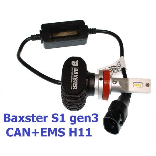 Світлодіодні лампи Baxster S1 gen3 H11 6000K CAN+EMS (2 шт)