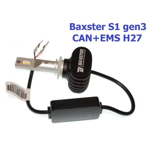 Лампы светодиодные Baxster S1 gen3 H27 5000K CAN+EMS (1 шт) УЦЕНКА