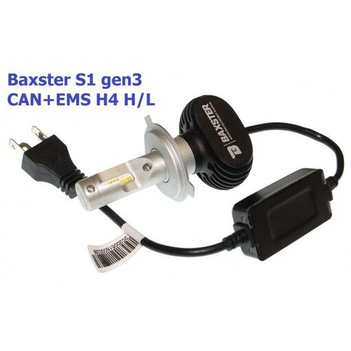 Лампы светодиодные Baxster S1 gen3 H4 H/L 5000K CAN+EMS (2 шт)